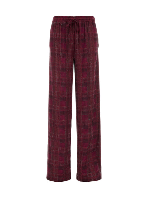 Ermanno Scervino Relaxed Tailoring check satin Pants - St. Check P