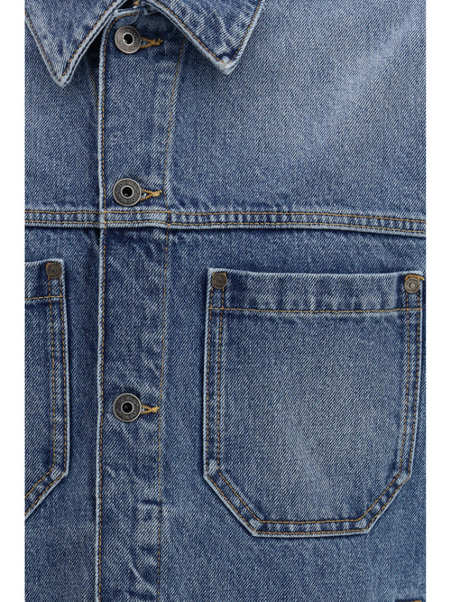 Off-White Half Arrow Skate Denim Jacket - Light Medium Blue
