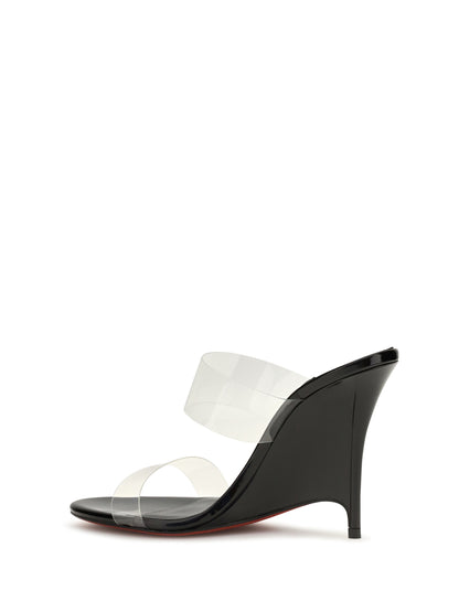 Christian Louboutin Solo Zee Mules - Black/Lin Black