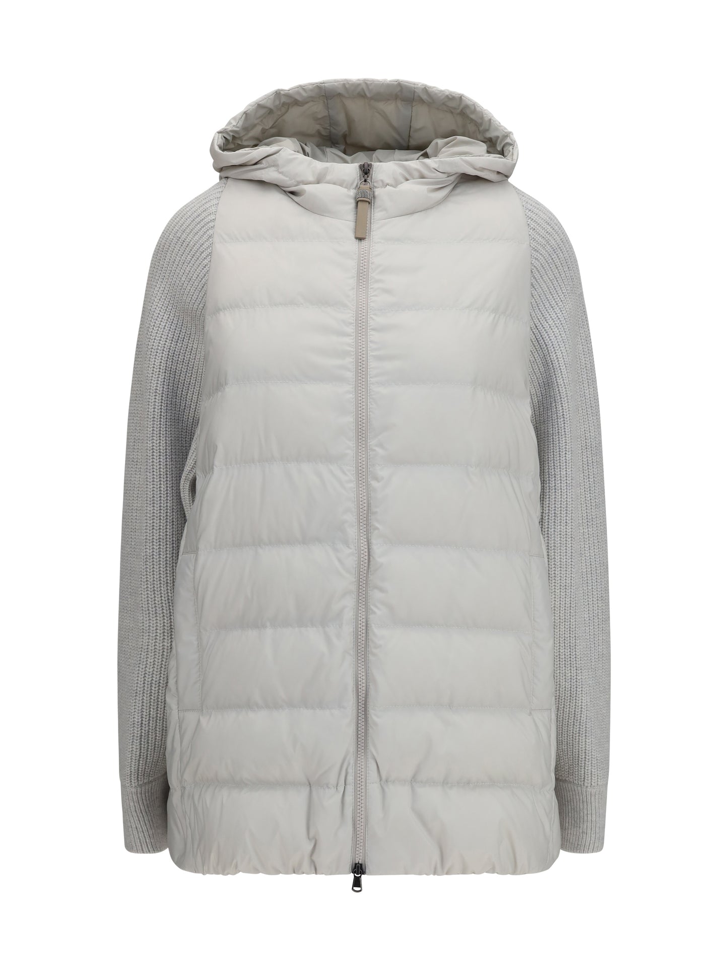 BRUNELLO CUCINELLI Long monili chain Puffer Jacket