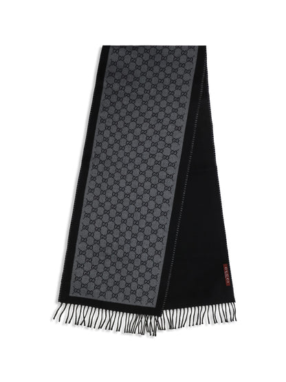 Gucci GG jacquard wool Scarf - Flanner/Black