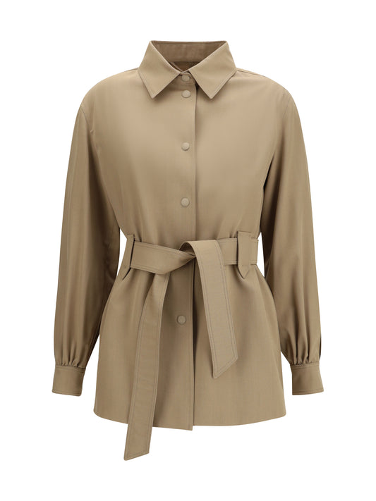 MAX MARA Wool Jacket-shirt with belt