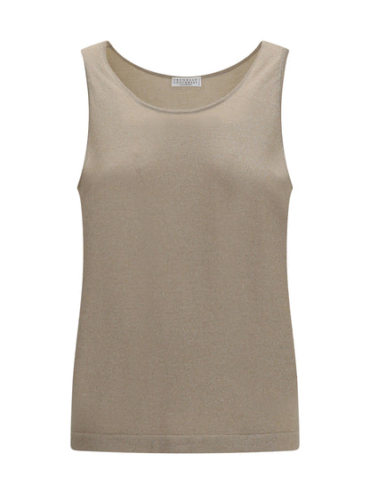 BRUNELLO CUCINELLI Luminous knit Tank Top