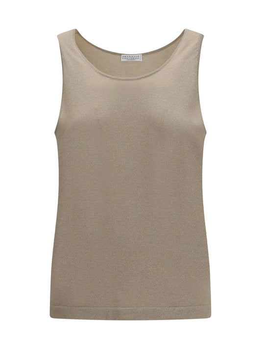BRUNELLO CUCINELLI Luminous knit Tank Top