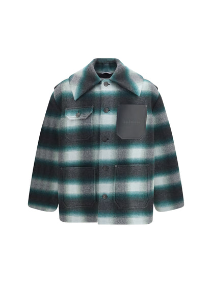 Balenciaga Workwear Cocoon Jacket - Dark Green/Black