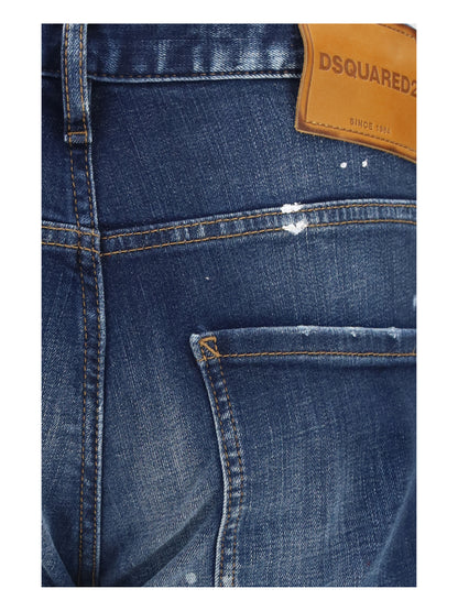 Dsquared2 Distressed skater Jeans - Navy Blue
