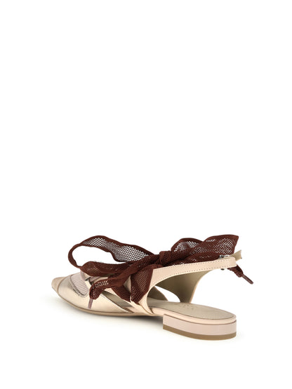 PINKO Gianira leather Ballerinas