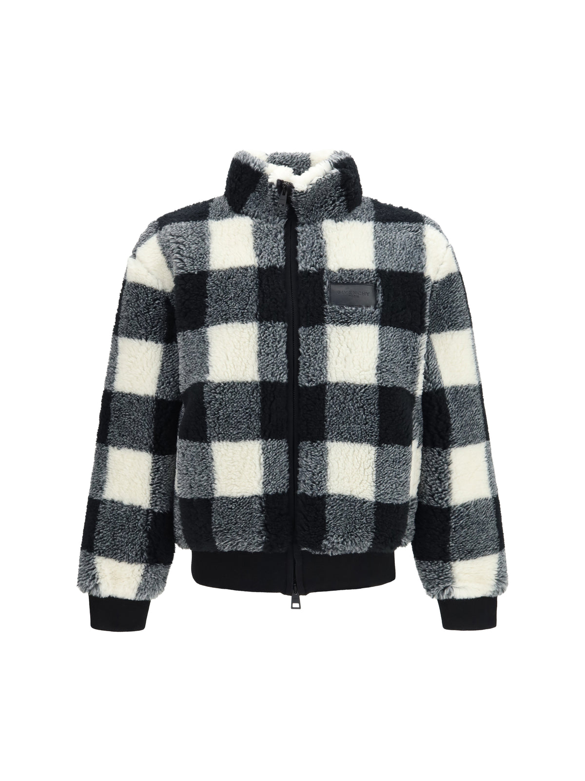 Givenchy Checked wool-blend Teddy Jacket - Black/White