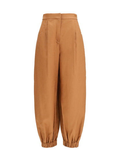 FENDI Cotton and linen balloon Pants