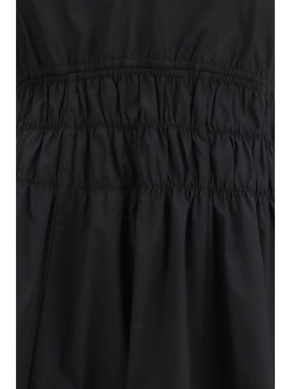 PINKO Shirred V-neck Dress