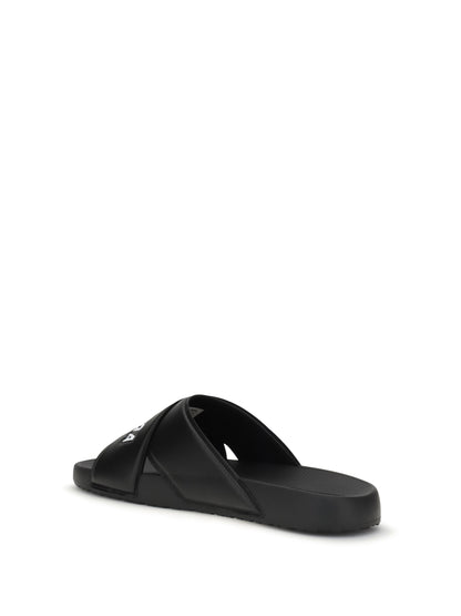 BALENCIAGA Cross-logo Slides