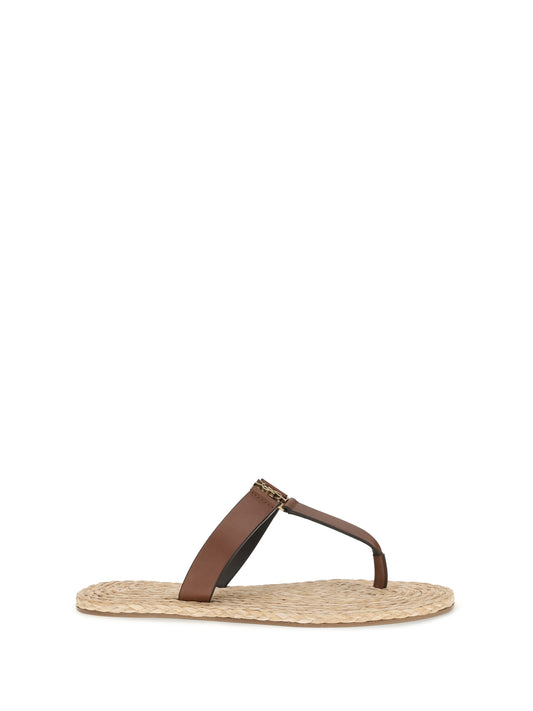 SAINT LAURENT Babylone leather thong Sandals