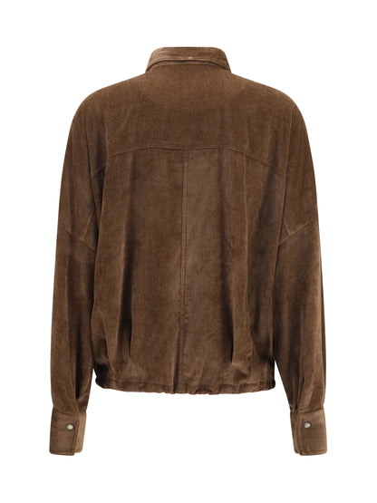 Brunello Cucinelli Corduroy Shirt - Sigaro