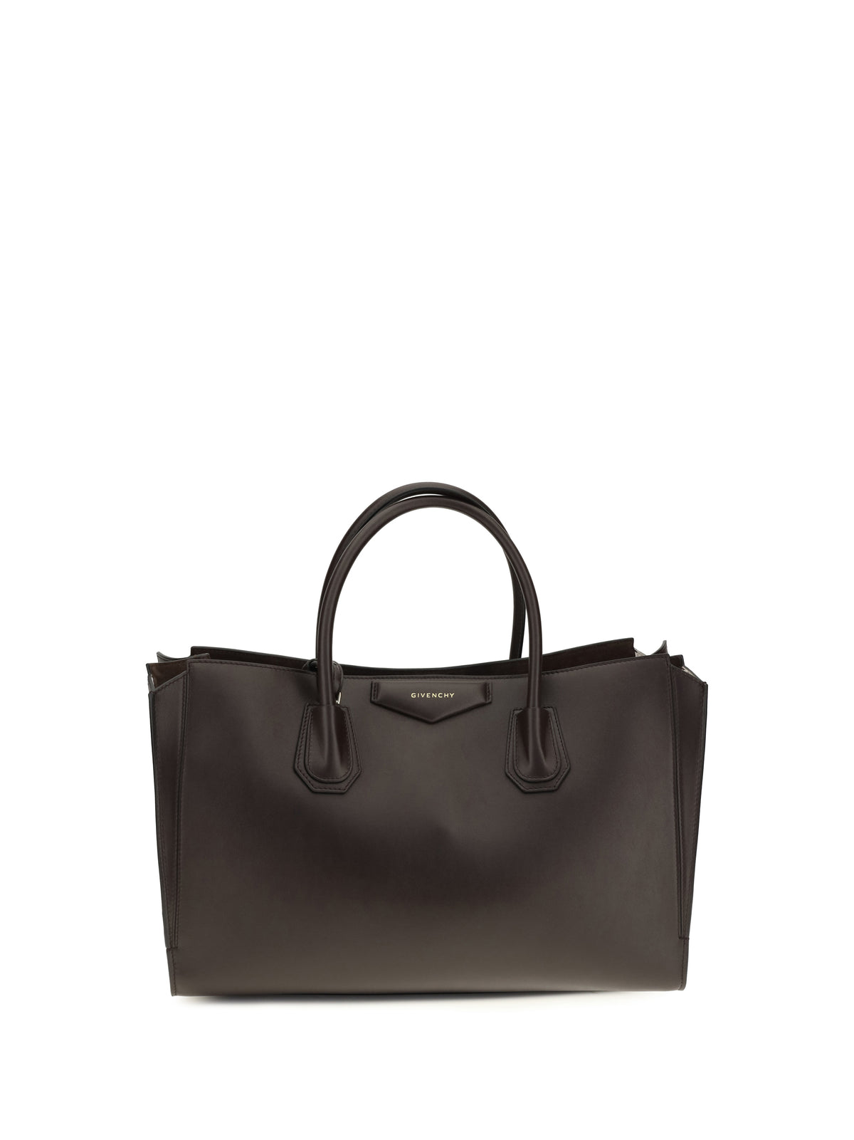 Givenchy Medium Antigona Catchall glossy grained leather Handbag - Chocolate