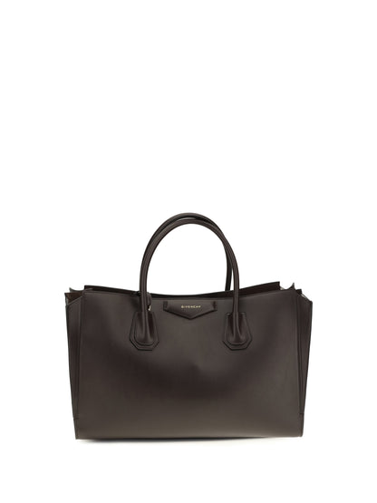 Givenchy Medium Antigona Catchall glossy grained leather Handbag - Chocolate