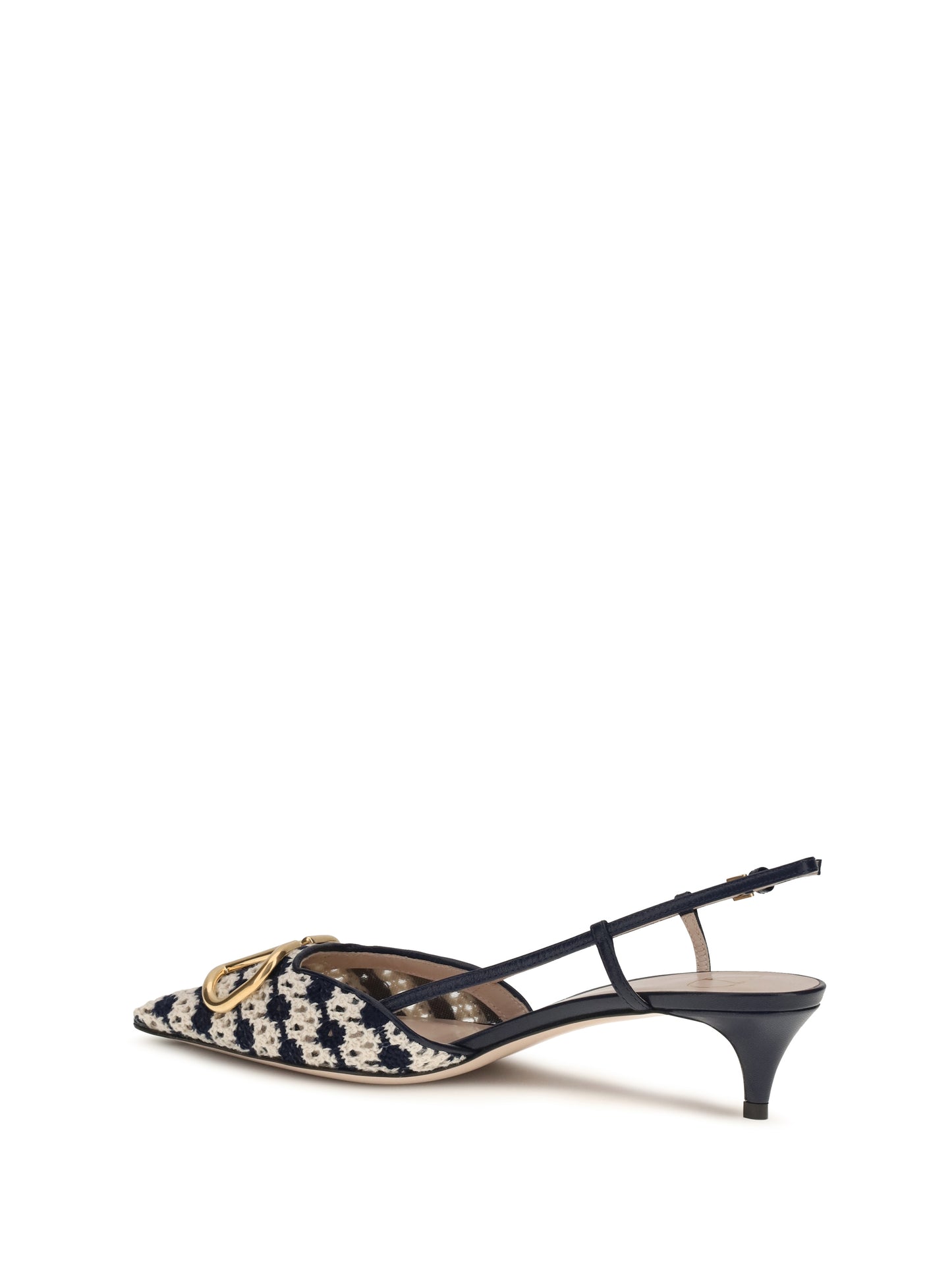 VALENTINO GARAVANI VLogo Signature slingback Pumps in crochet fabric