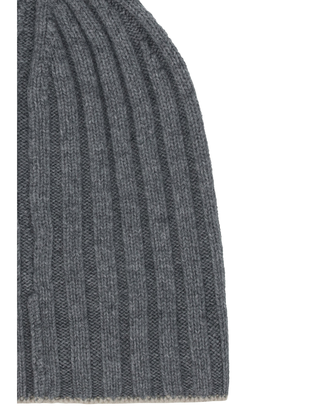 Brunello Cucinelli Beanie Hat - Grey Scuro+Sabbia