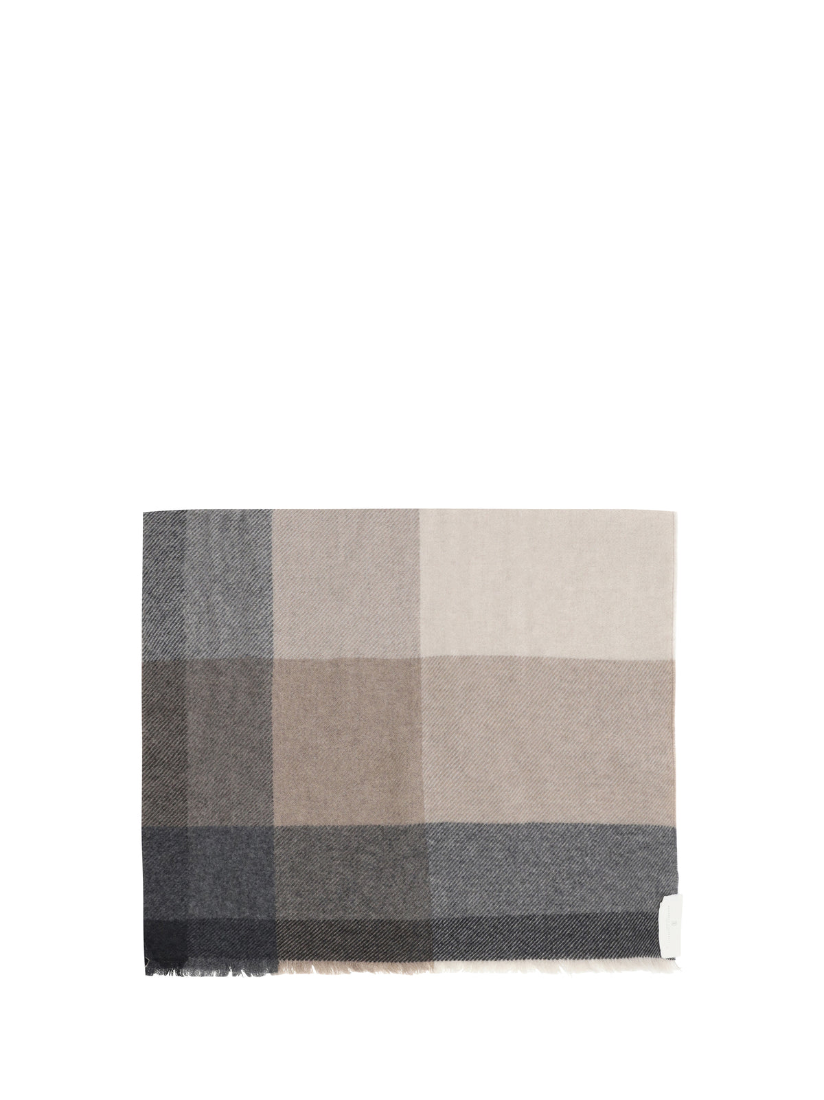 Brunello Cucinelli Wool and cashmere Scarf - Grey/Brown/Anthracite/Grey/Sand