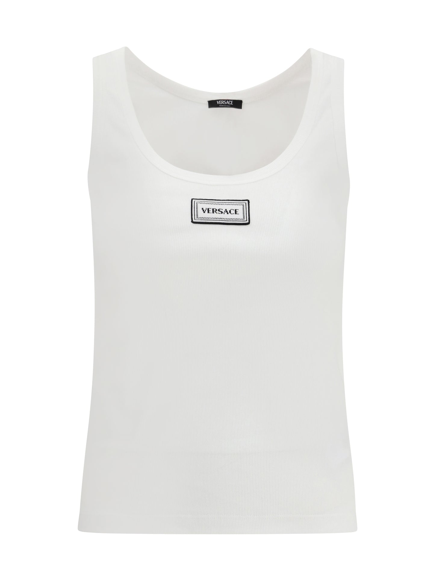 VERSACE Tank Top in cotton rib stretch