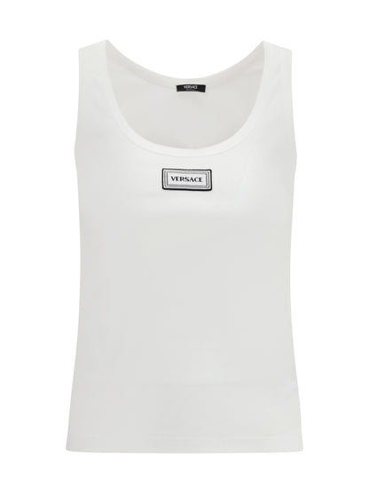 VERSACE Tank Top in cotton rib stretch