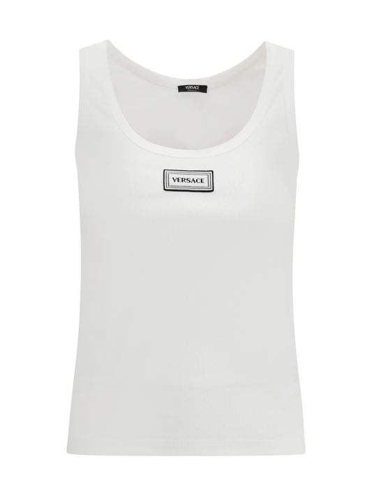 VERSACE Tank Top in cotton rib stretch