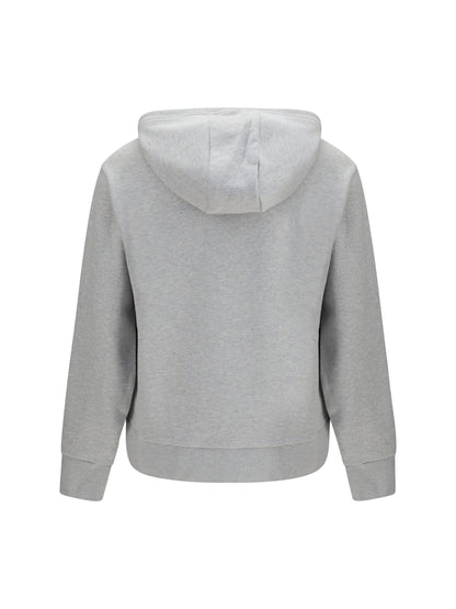 Thom Browne Loopback Colorblock Hooded Sweatshirt - Dark Grey / Pale Grey