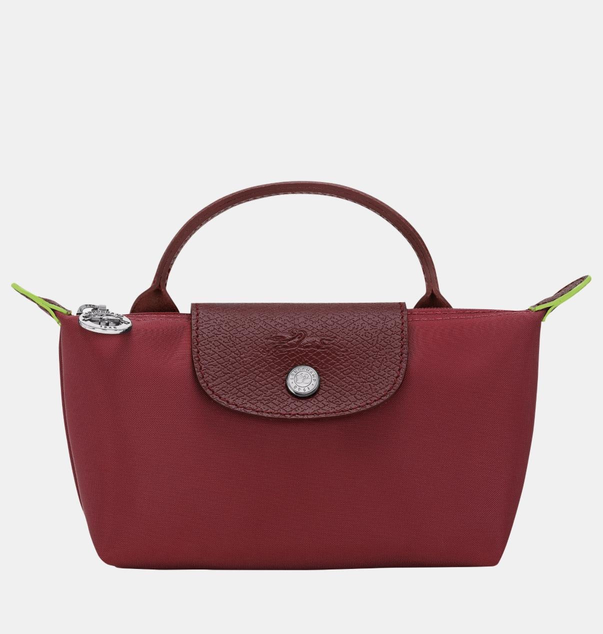 Longchamp Le Pliage Green Pouch with Handle