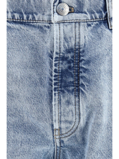 Brunello Cucinelli Straight-leg turn-up Jeans - Light Denim