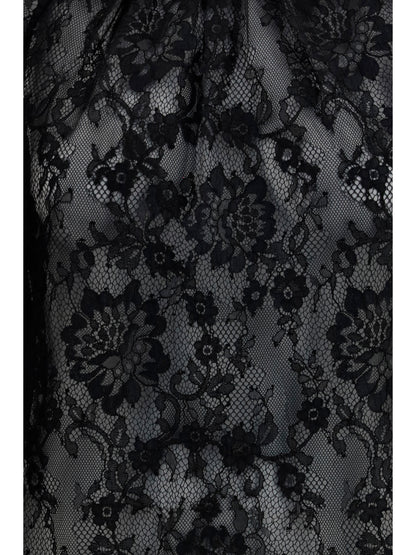 Self-Portrait Lace Blouse - Black