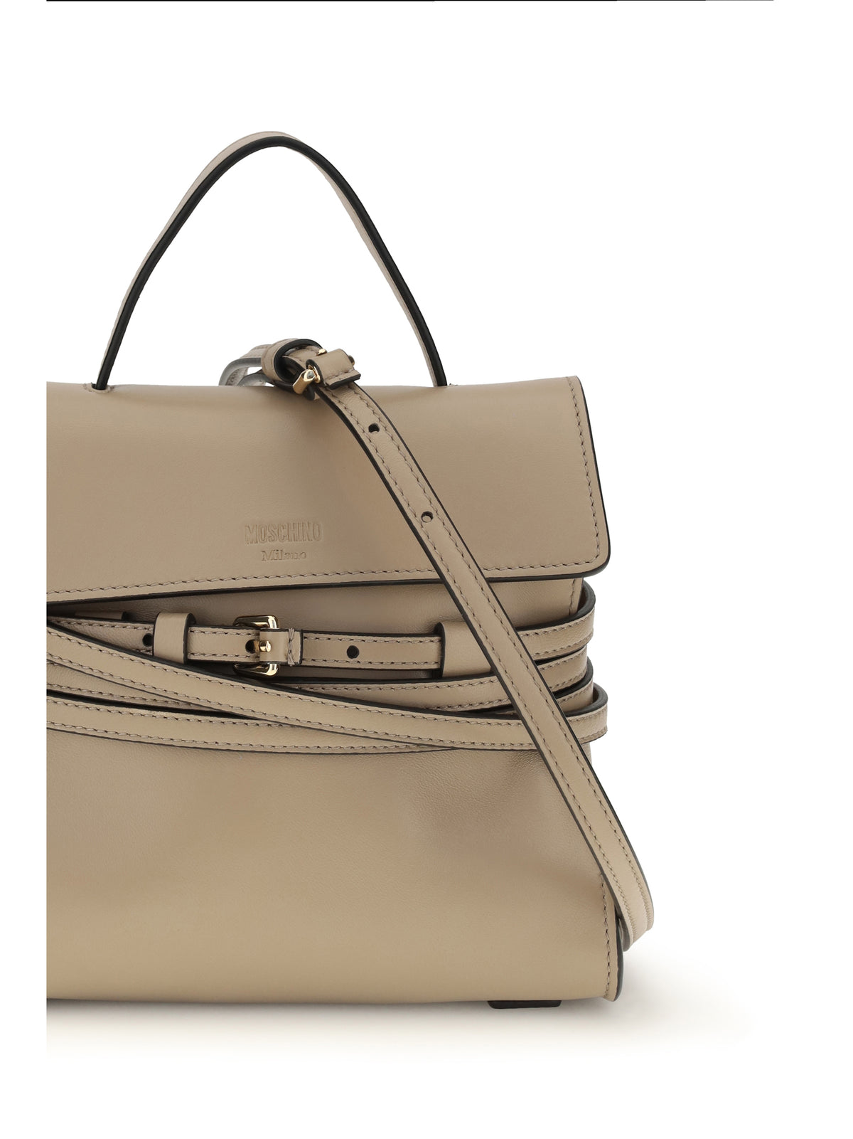 Moschino Tie Me Handbag - Ecru