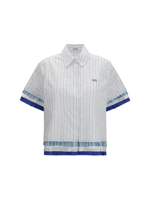 Loewe Short-sleeved striped Shirt - White/Multicolor