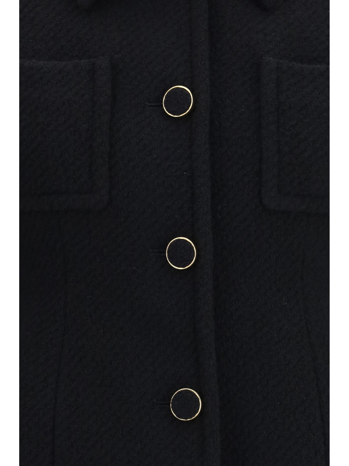 Chloé Cropped single-breasted Blazer with fabric buttons - Black