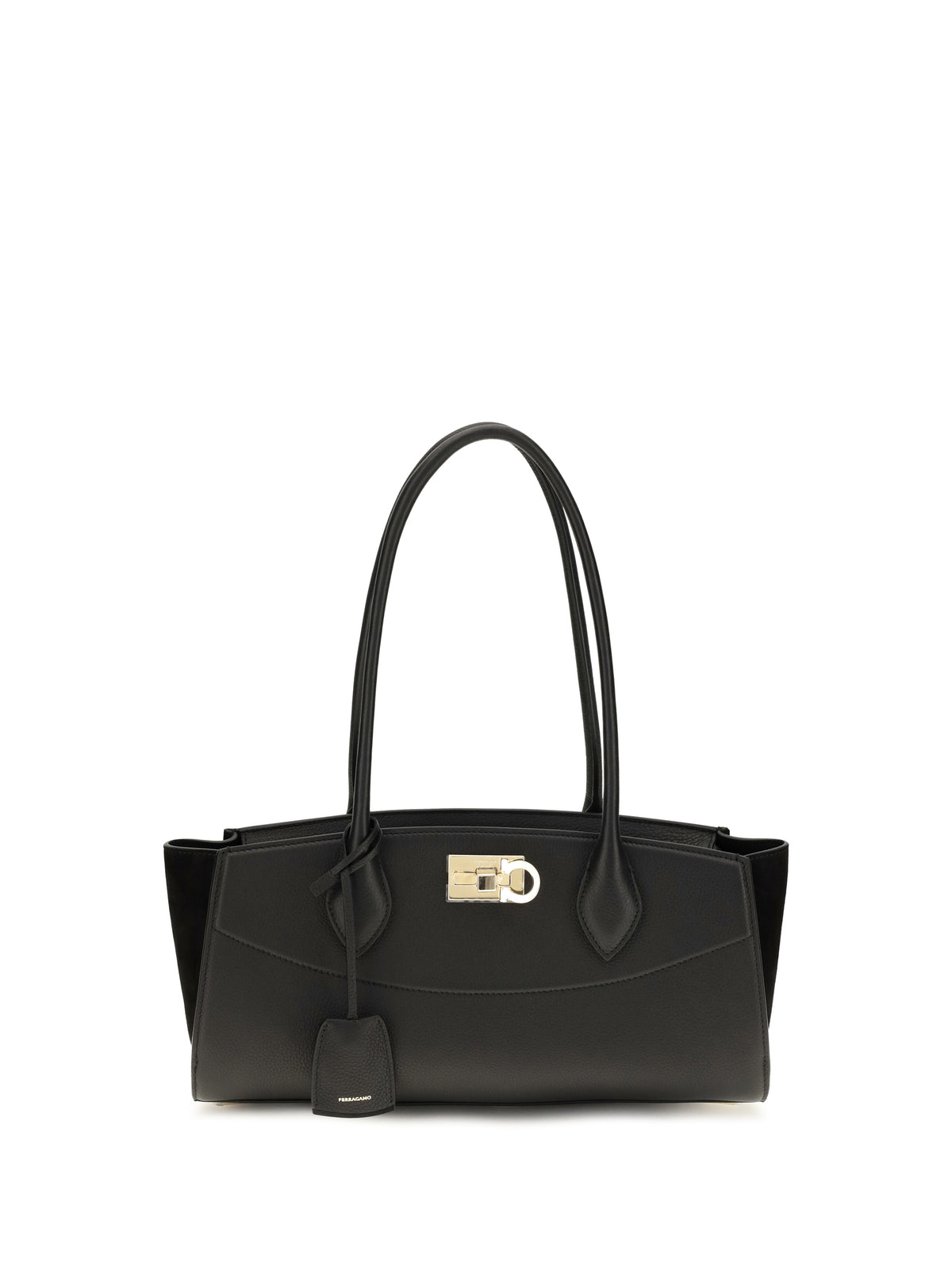 Ferragamo Studio Soft East West Shoulder Bag - Black