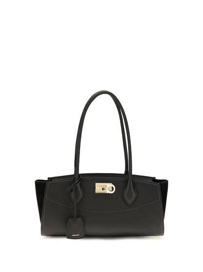 Ferragamo Studio Soft East West Shoulder Bag - Black