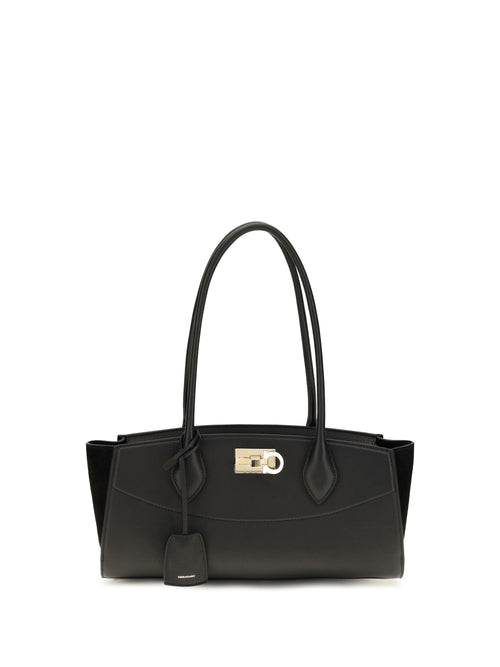 Ferragamo Studio Soft East West Shoulder Bag - Black