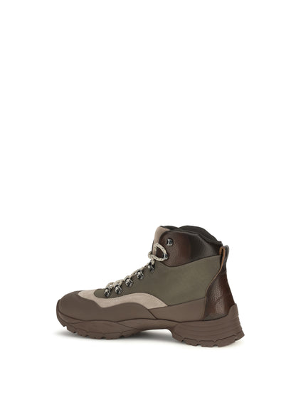 Brunello Cucinelli Outdoor lace-up Boots - Kaky+Cioccolato+Koala+Copper