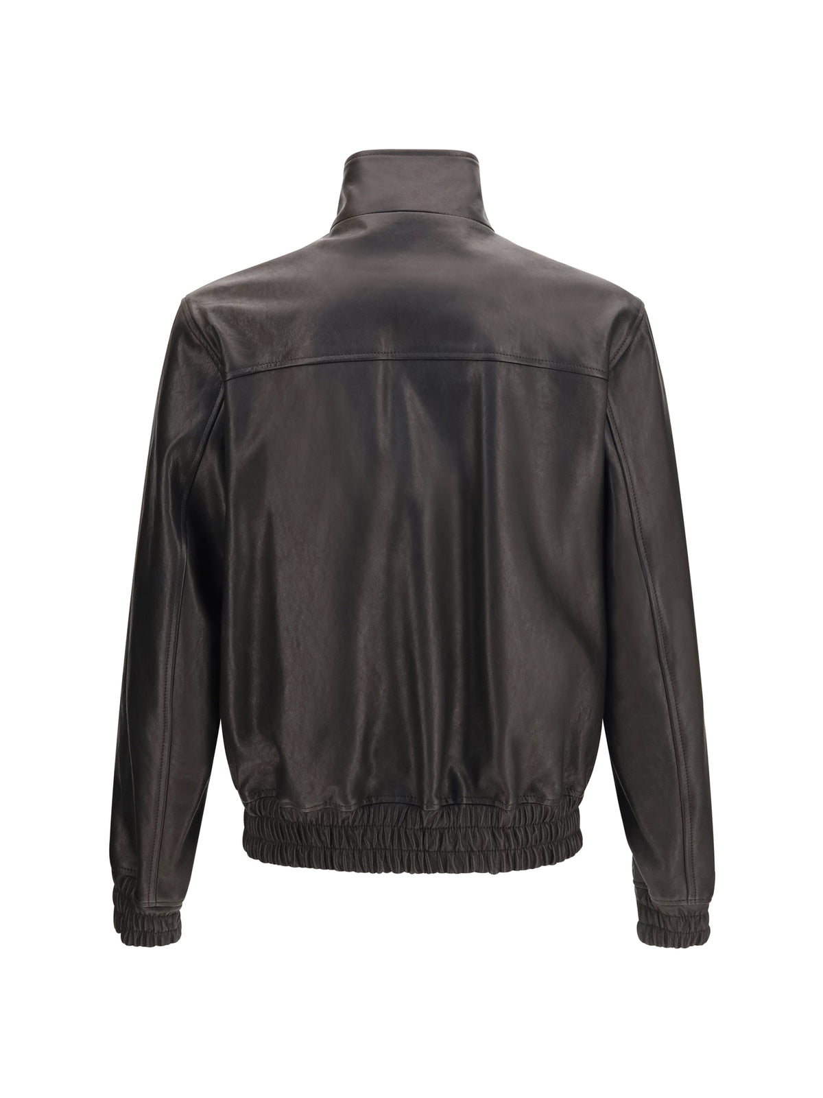 Valentino Leather Zip Jacket - Black