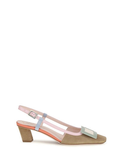 Roger Vivier Suede Belle Vivier slingback Pumps - S812+M427+U017+R207+C019