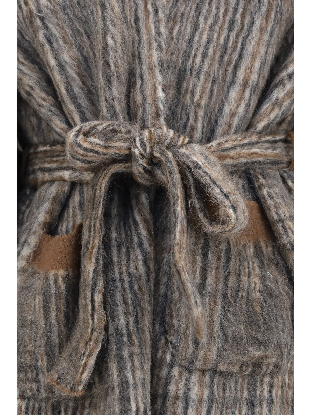Brunello Cucinelli Prince of Wales double-knit mohair and wool Coat with scarf - 9179+055+9920