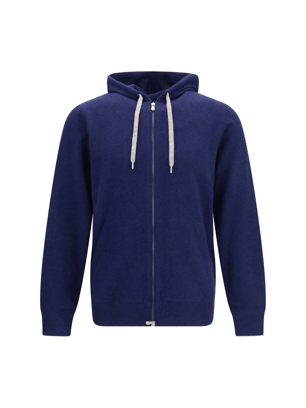 Brunello Cucinelli Cashmere zip up Hoodie - Dark Blue