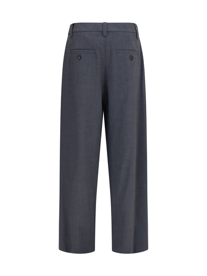 Brunello Cucinelli Tropical wool tailored Pants with Monili detail - Grey Lignite