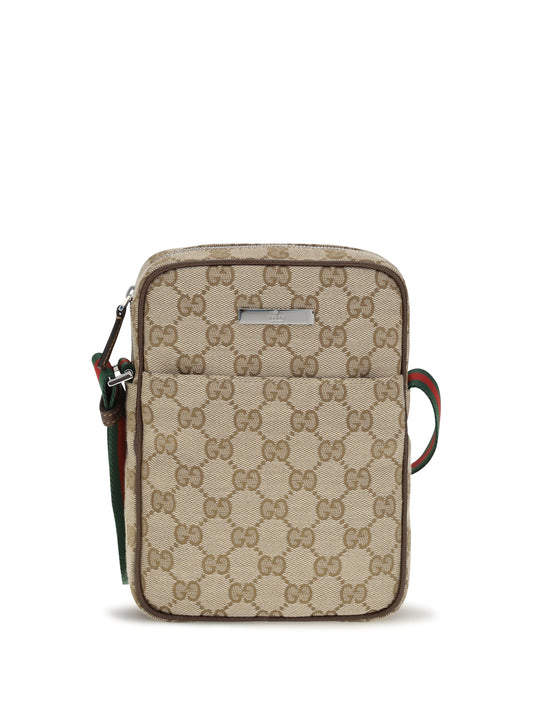 Gucci Small Gucci Tag Pouch - Vint.Sand/Dk.Bro/Vrv