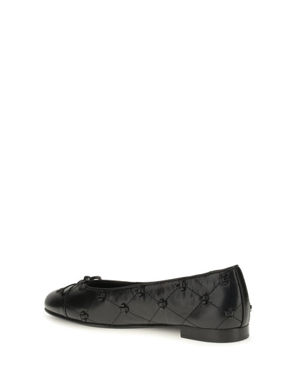Tory Burch Bunny knot pointed Ballerinas - Perfect Black / Perfect Black