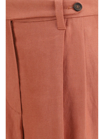 BRUNELLO CUCINELLI Sartorial Bermuda Shorts in fluid viscose and linen twill