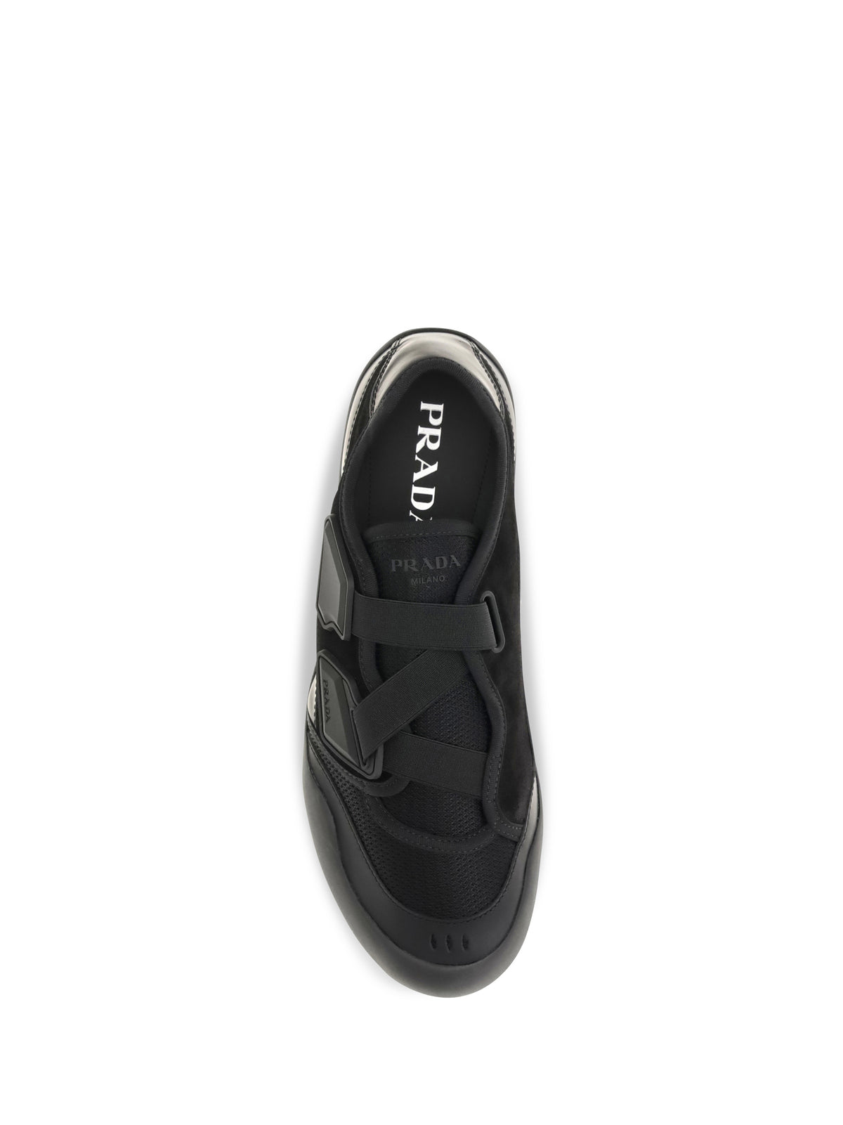 Prada Speedrock leather and mesh Sneakers - Black