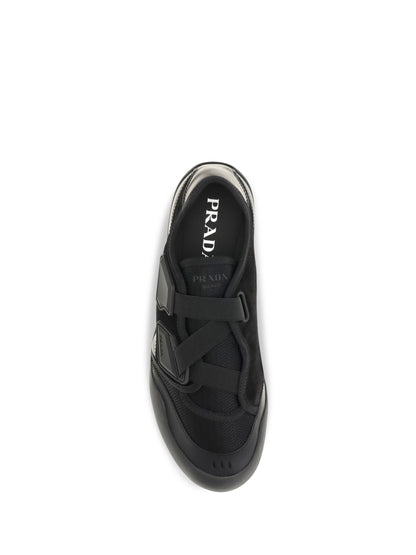 Prada Speedrock leather and mesh Sneakers - Black