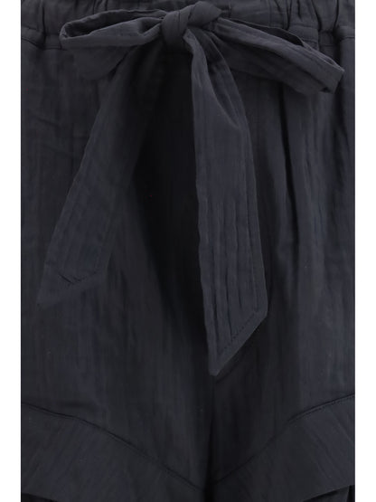 Marant Étoile Viscose and cotton Shorts - Black