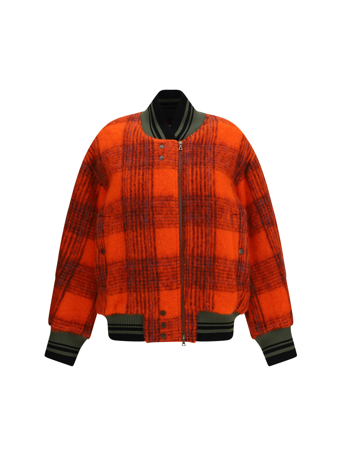 Dries Van Noten Oversized mohair-blend Bomber Jacket - Orange