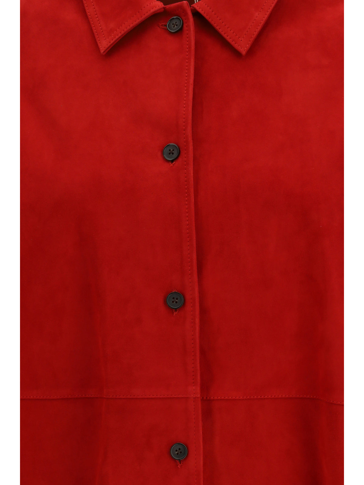 Toteme Suede Shirt Jacket - Poppy