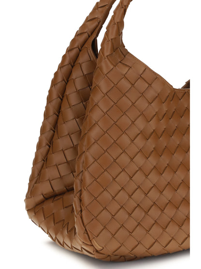 Bottega Veneta Campana Shoulder Bag - Tannin-Muse Brass
